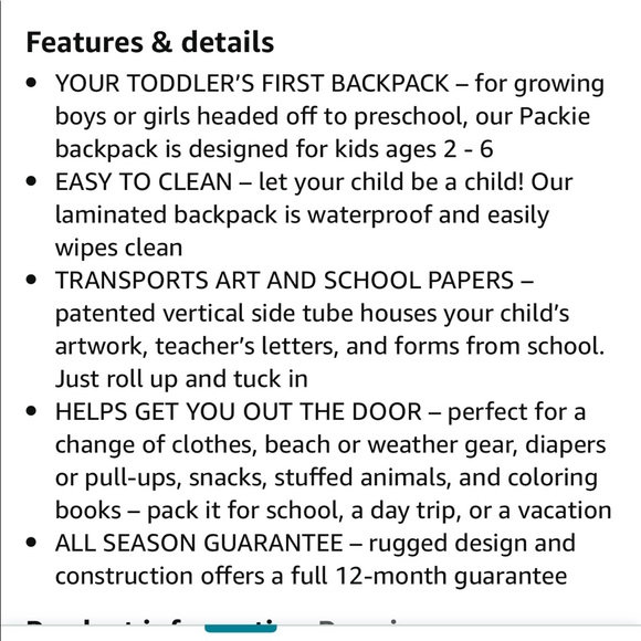 Urban Infant Packie Toddler/Preschool Backpack in Poppies - Picture 6 of 9